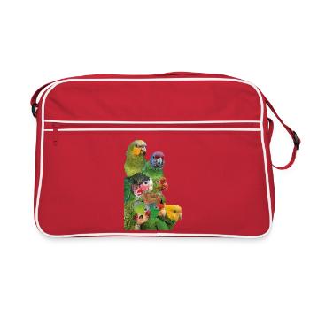 Perroquets d’Amazonie - Sac Retro - rouge/blanc - Devant