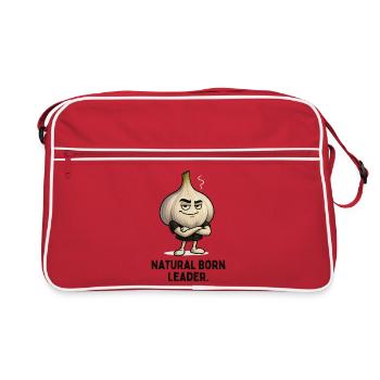 Dessin animé de l’ail du leader né - Sac Retro - rouge/blanc - Devant