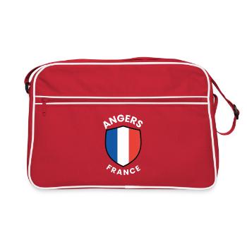 Angers France Shield Emblem - Retro Bag - red/white - Front