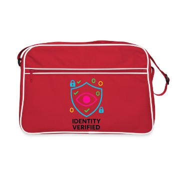 Identité vérifiée, bouclier cyber inviolable  - Sac Retro - rouge/blanc - Devant