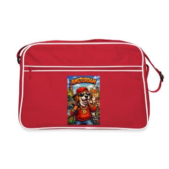 Amsterdam Dog Rapper - Retro Bag - red/white - Front