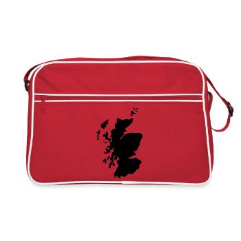 Scotland map - Retro Bag - red/white - Front