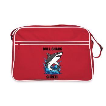Requin Bouledogue Shred Shark Mer Bull - Sac Retro - rouge/blanc - Devant