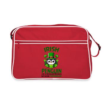 Irish Penguin Shenanigan - Retro Bag - red/white - Front