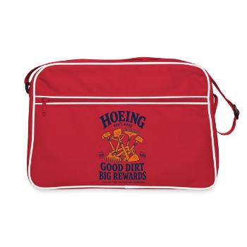 Hoeing Aint Easy Good Dirt Gardening - Retro Bag - red/white - Front