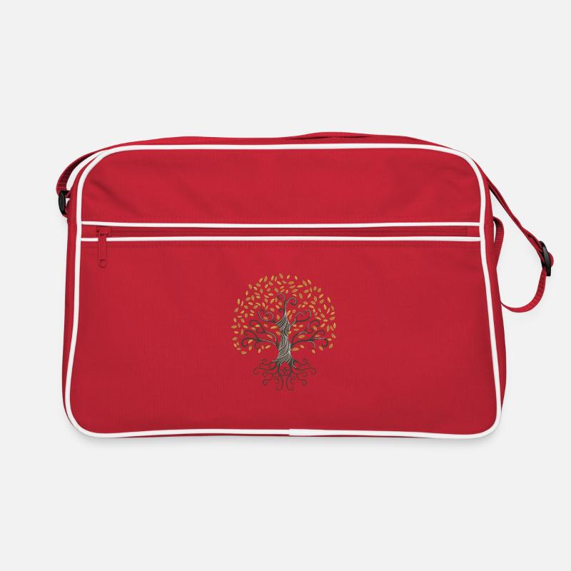 Herbstbaum Retro Tasche