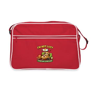 Je ne suis pas paresseux Mode basse consommation - Sac Retro - rouge/blanc - Devant