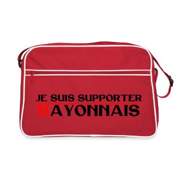 Je suis supporter Bayonnais - Sac Retro - rouge/blanc - Devant