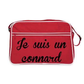 Je suis un Connard ! - Sac Retro - rouge/blanc - Devant