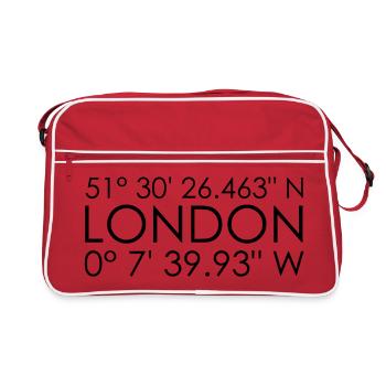 London coordinates - Retro Bag - red/white - Front