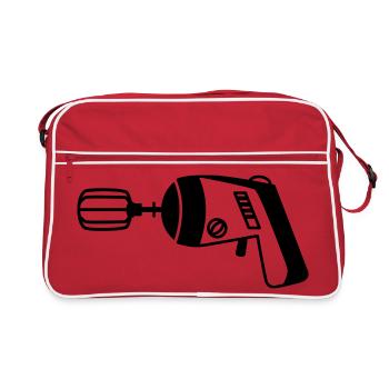 Phaser meets Mixer – Funny Geek & Cook - Sac Retro - rouge/blanc - Devant