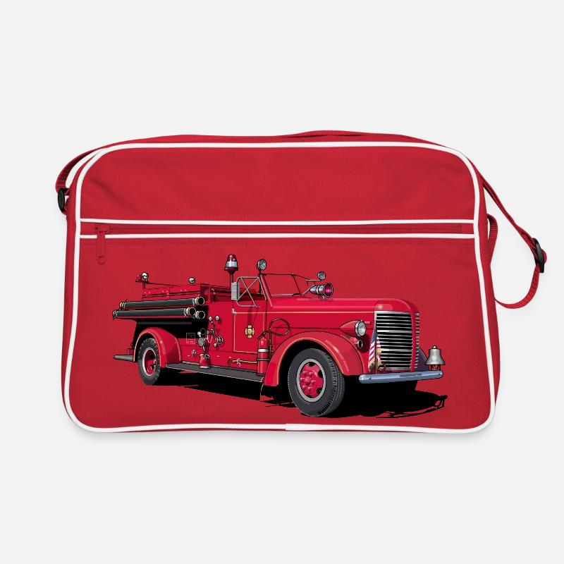Feuerwehrauto Oldtimer Retro Tasche