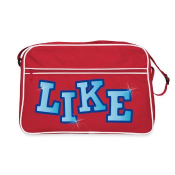 LIKE LETTERING with gloss - Retro Bag - red/white - Front