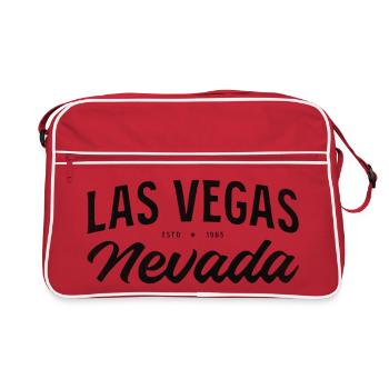 Las Vegas Nevada Estd 1985 Script - Retro Tasche - Rot/Weiß - Vorne