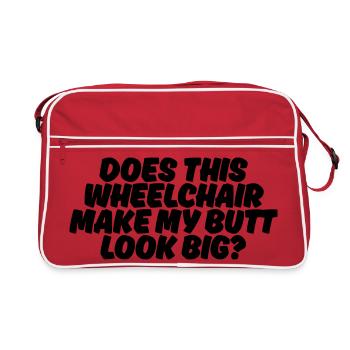 Est-ce que mes fesses ont l’air grosses à cause de ce fauteuil roulant ? # - Sac Retro - rouge/blanc - Devant