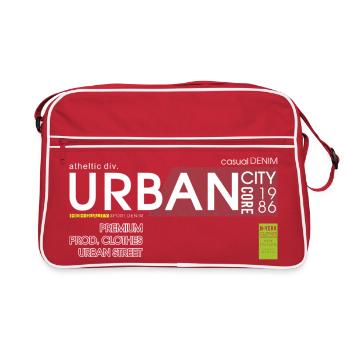Urban City 1986 graphic text - Retro Bag - red/white - Front