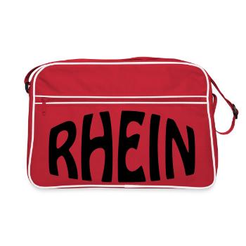 RHEIN - Retro Tasche - Rot/Weiß - Vorne