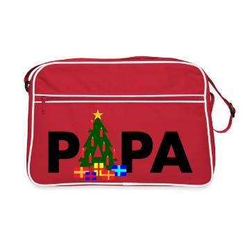 Papa Sapin de Noël - Sac Retro - rouge/blanc - Devant