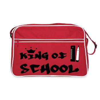 Roi de la Récréation : King of School Urbain - Sac Retro - rouge/blanc - Devant