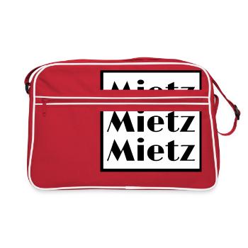 Chat, Fétim, Miau, Mietz, Ronronnement - Sac Retro - rouge/blanc - Devant