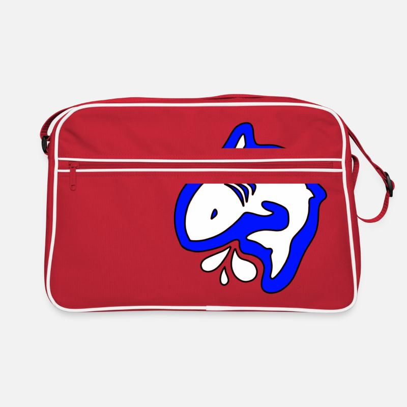 BlueShark - Retro Tasche - Rot/Weiß