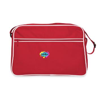 Schulkind Einschulung - Retro Tasche - Rot/Weiß - Vorne