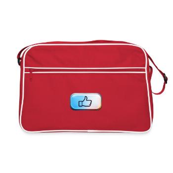 Neon Thumbs Up Gradient - Retro Bag - red/white - Front