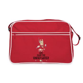plongeur - Sac Retro - rouge/blanc - Devant
