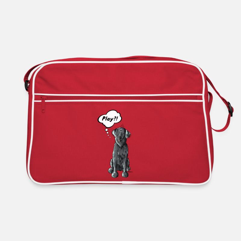 Flat Coated Retriever Play Retro Tasche