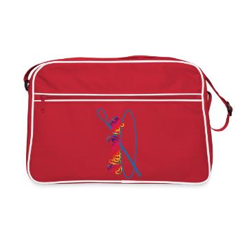 Lettrage de pagaie debout avec paddle board - Sac Retro - rouge/blanc - Devant