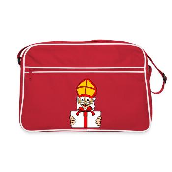 Cadeau Sinterklaas - Sac Retro - rouge/blanc - Devant