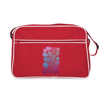 Steine - Retro Tasche - Rot/Weiß - Vorne