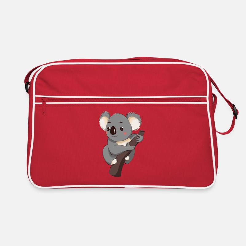 Koala - Retro Tasche - Rot/Weiß