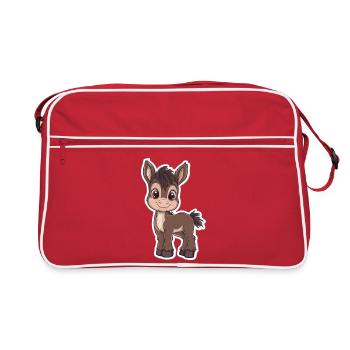 Esel - Retro Tasche - Rot/Weiß - Vorne