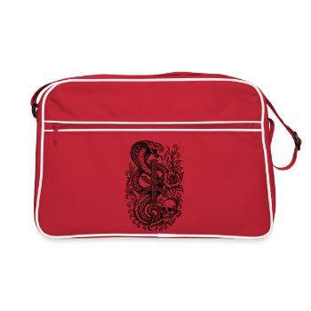 Design Abstract Symbole Amazigh YAZ - Sac Retro - rouge/blanc - Devant