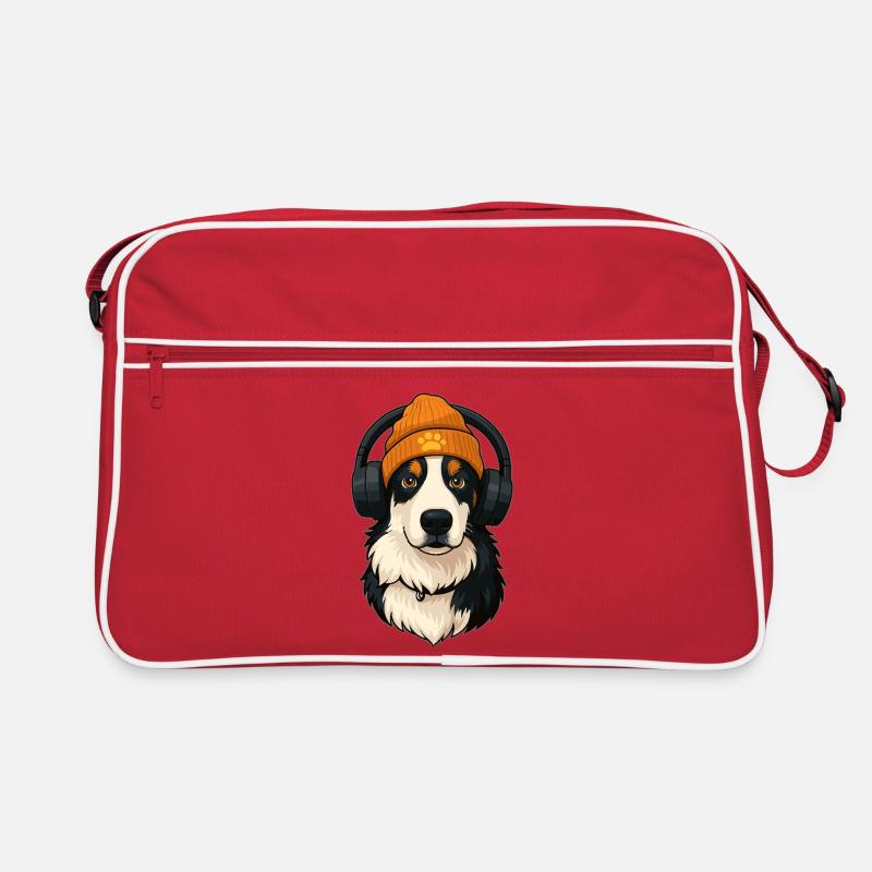 Berger australien cool avec chapeau et écouteurs Sac Retro
