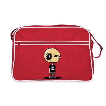 Garçon zombie animé - Sac Retro - rouge/blanc - Devant