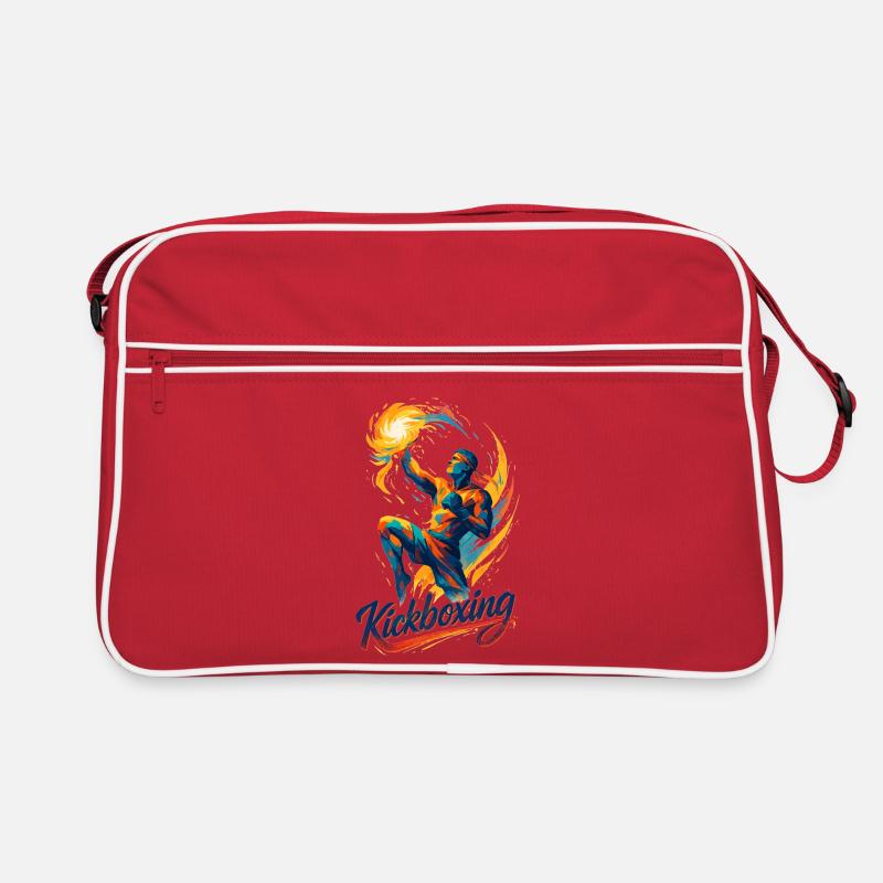 Kickboxen Boxer Kämpfer dynamisch Geschenk Retro Tasche