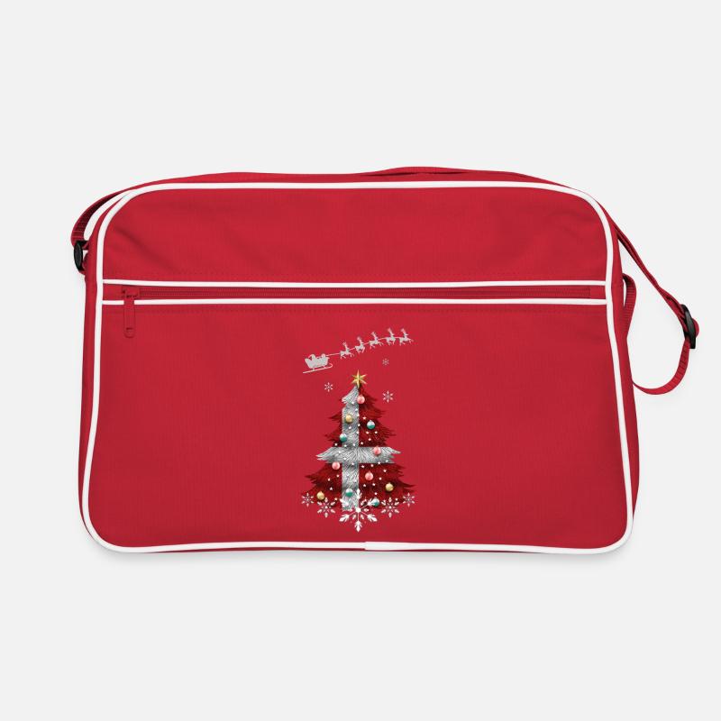Sapin de Noël avec drapeau du Danemark Sac Retro