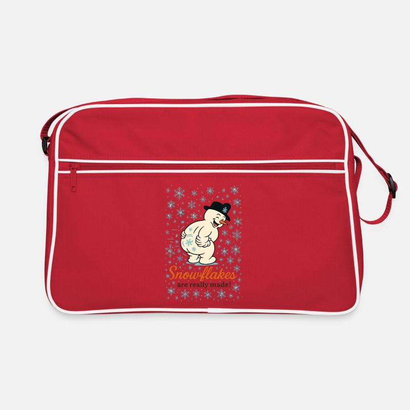 Snowflakes and Snowman Charm Retro Bag