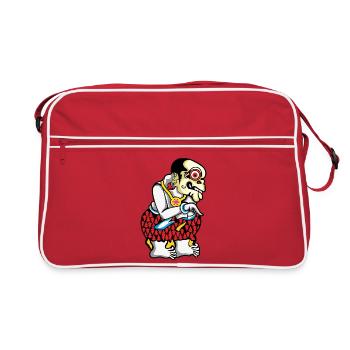Tiki Skeleton Hula Hawaii - Sac Retro - rouge/blanc - Devant