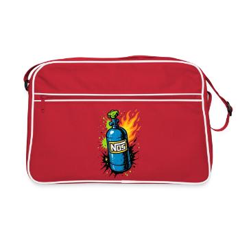 NOS Bottle Neon, T-shirt Street Racer - Sac Retro - rouge/blanc - Devant