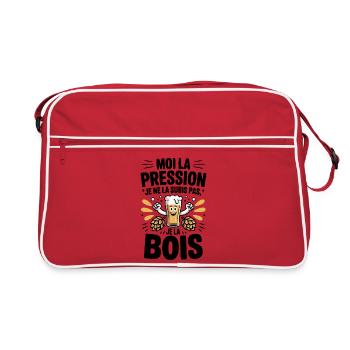 Bière Pression Subis houblon llustration fun - Sac Retro - rouge/blanc - Devant