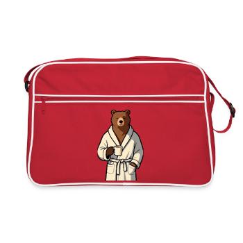 Tired Bear - Café - Sac Retro - rouge/blanc - Devant
