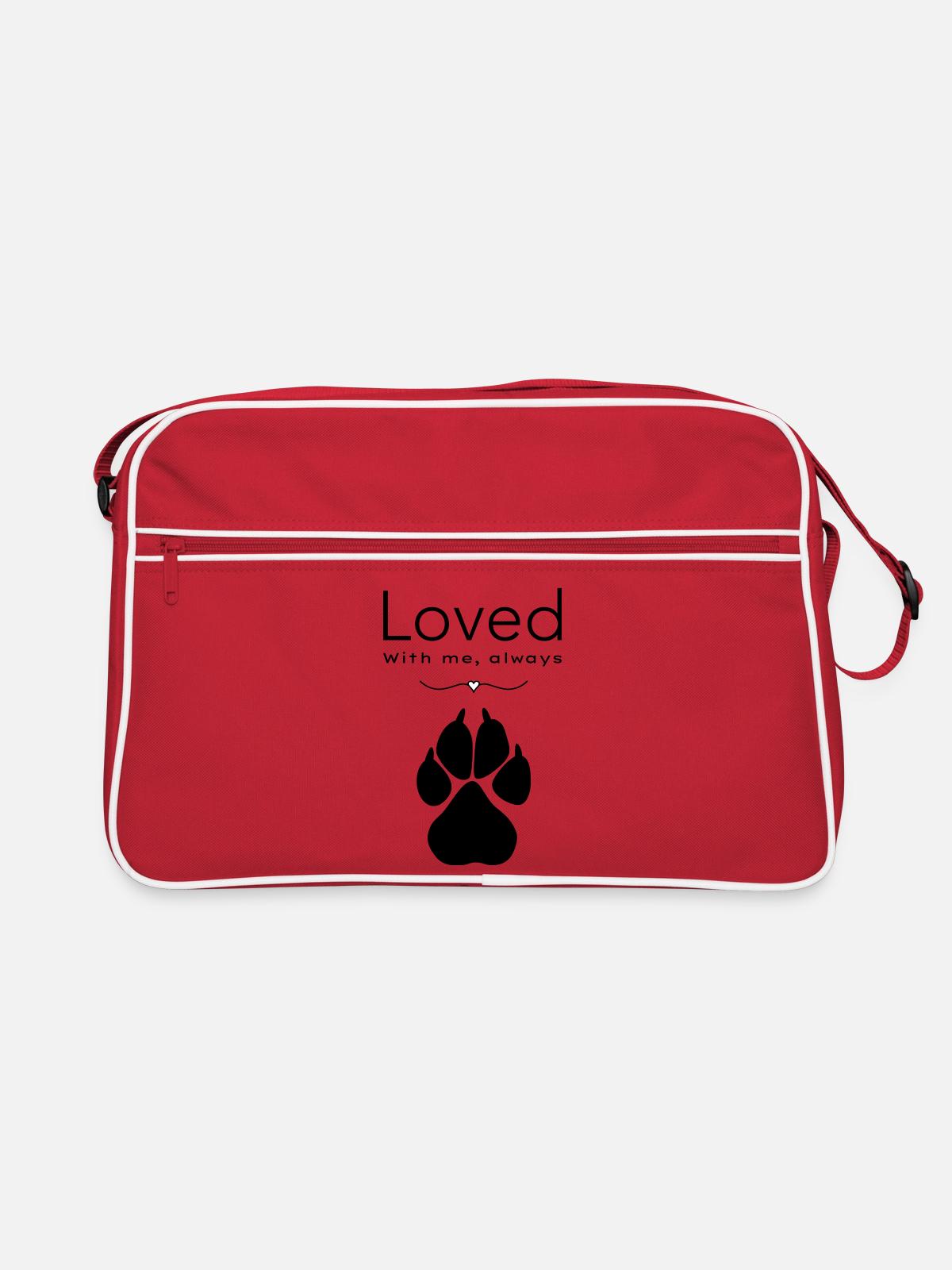 Chien – adoré - Sac Retro - rouge/blanc - Devant
