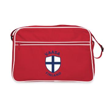 Vaasa Finnish Shield Nordic Crest - Retro Bag - red/white - Front