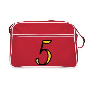 5. ANNIVERSARY. 5 YEARS. 5th ANNIVERSARY - Retro Bag - red/white - Front