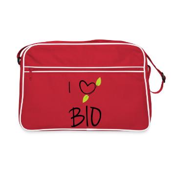 Lifestyle I Love Bio Eco-Friendly - Sac Retro - rouge/blanc - Devant