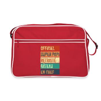 Super Papi Officiel - Sac Retro - rouge/blanc - Devant
