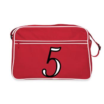 5. ANNIVERSARY. 5 YEARS. 5th ANNIVERSARY - Retro Bag - red/white - Front